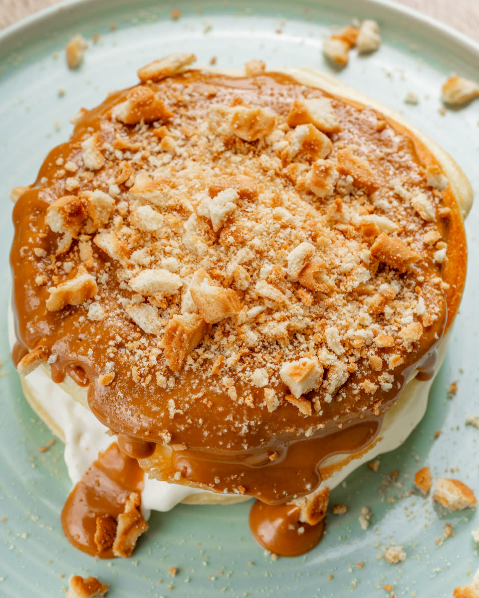 Peanut crumble, cultured cream