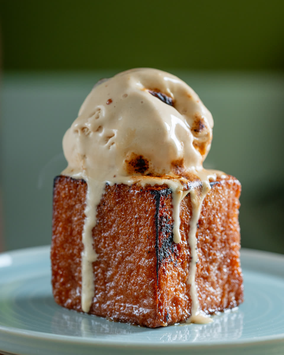 Kinako toast and gelato